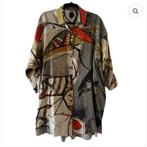 3 Potato Button Down Art to Wear Tunic Dress